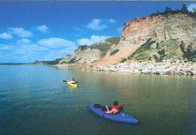 Kayaking on Lake Sakakawea